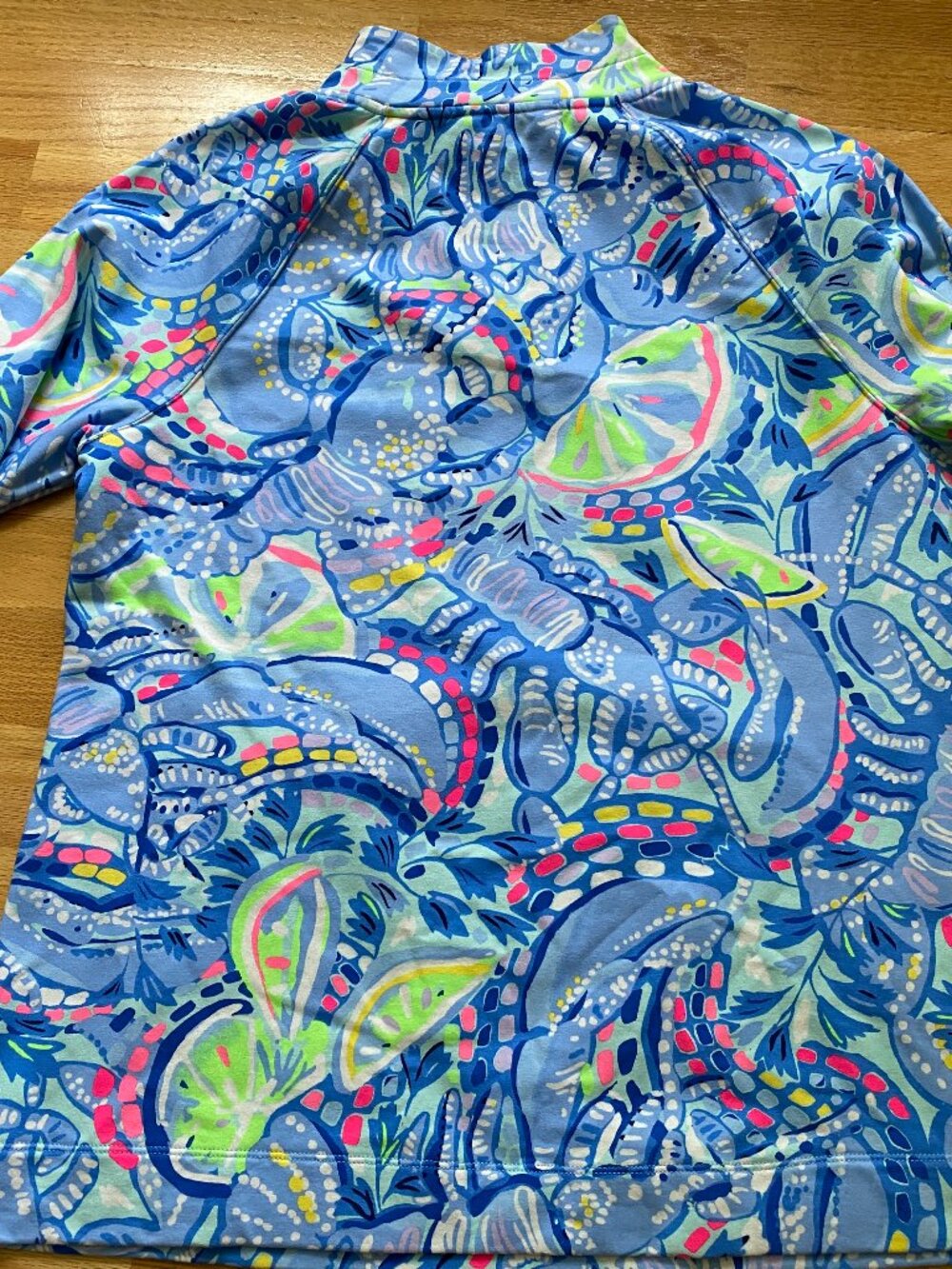 Lily Pulitzer pop-over, 3 quarter zip top - Picture 3 of 4
